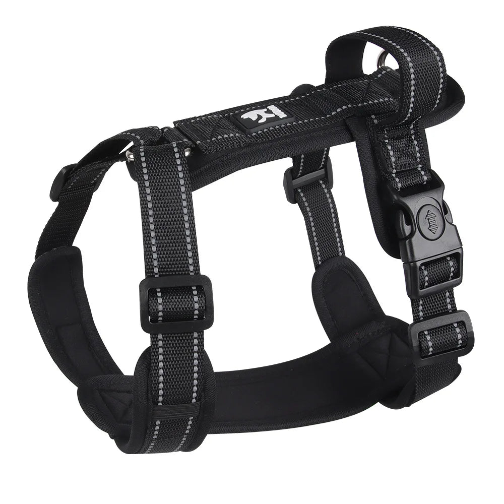 adjustable reflective puppy vest harness with easy control handle