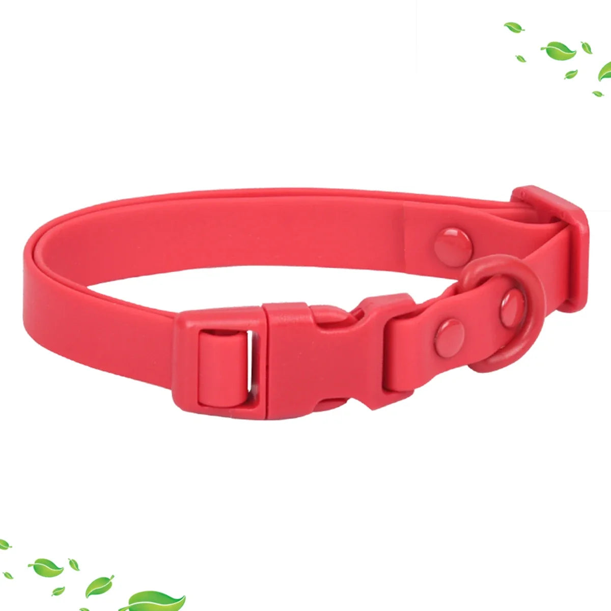 macaron colored waterproof pvc dog collar, adjustable easy-clean