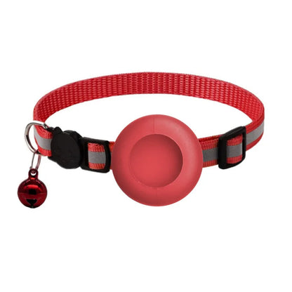 Reflective Cat Collar with Bell - Breakaway AirTag Holder for Cats