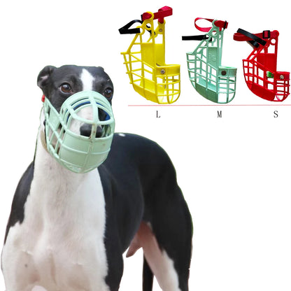 Adjustable Basket Muzzle for Dogs – Breathable Anti-Bite Mask