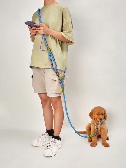 Hands-Free Reflective Nylon Dog Leash for Running and Walking Dogs