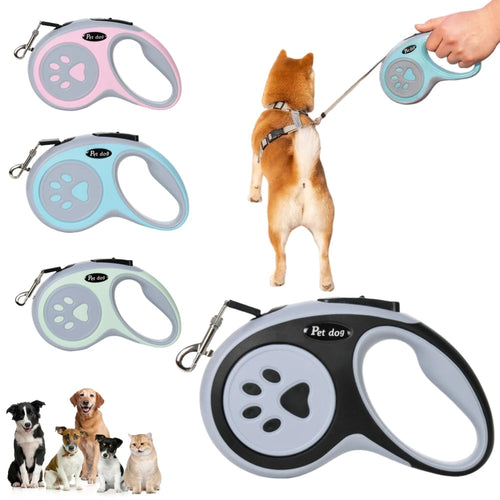 3m 5m Strong Retractable Nylon Dog Leash for Small, Medium, and Large Dogs