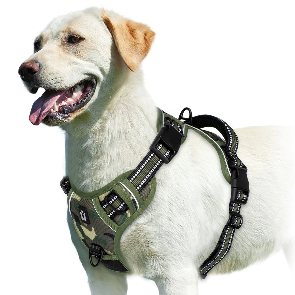 adjustable no-pull dog vest harness with padded, easy control handle