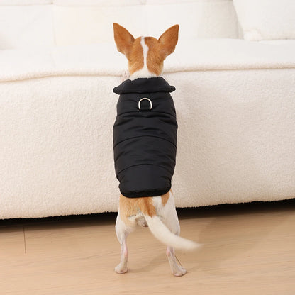 Thick Fleece Striped Winter Coat for Puppies and Cats Windproof