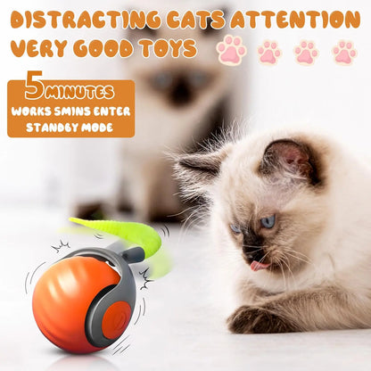 Speedy Tail 2.0 Interactive Cat Ball Toy with Dual-Speed Modes