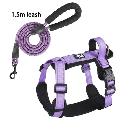 Adjustable Reflective Puppy Vest Harness with Easy Control Handle
