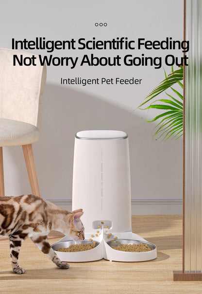 ROJECO Smart WiFi Automatic Cat Feeder – 4L Auto Pet Dispenser