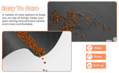 Absorbent Waterproof Pet Feeding Mat with Non-Slip Rubber Backing