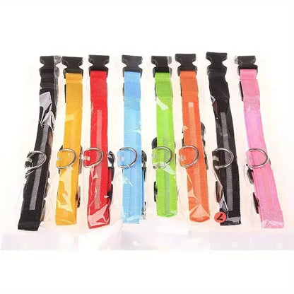 LED Glow Dog Collar - Battery-Powered Night Walking Safety Collar