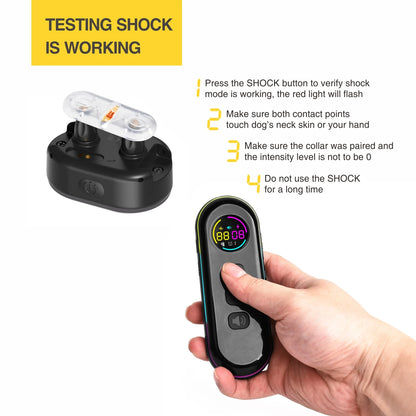 Rechargeable Waterproof Dog Training Collar, Remote Control, 5-120lbs