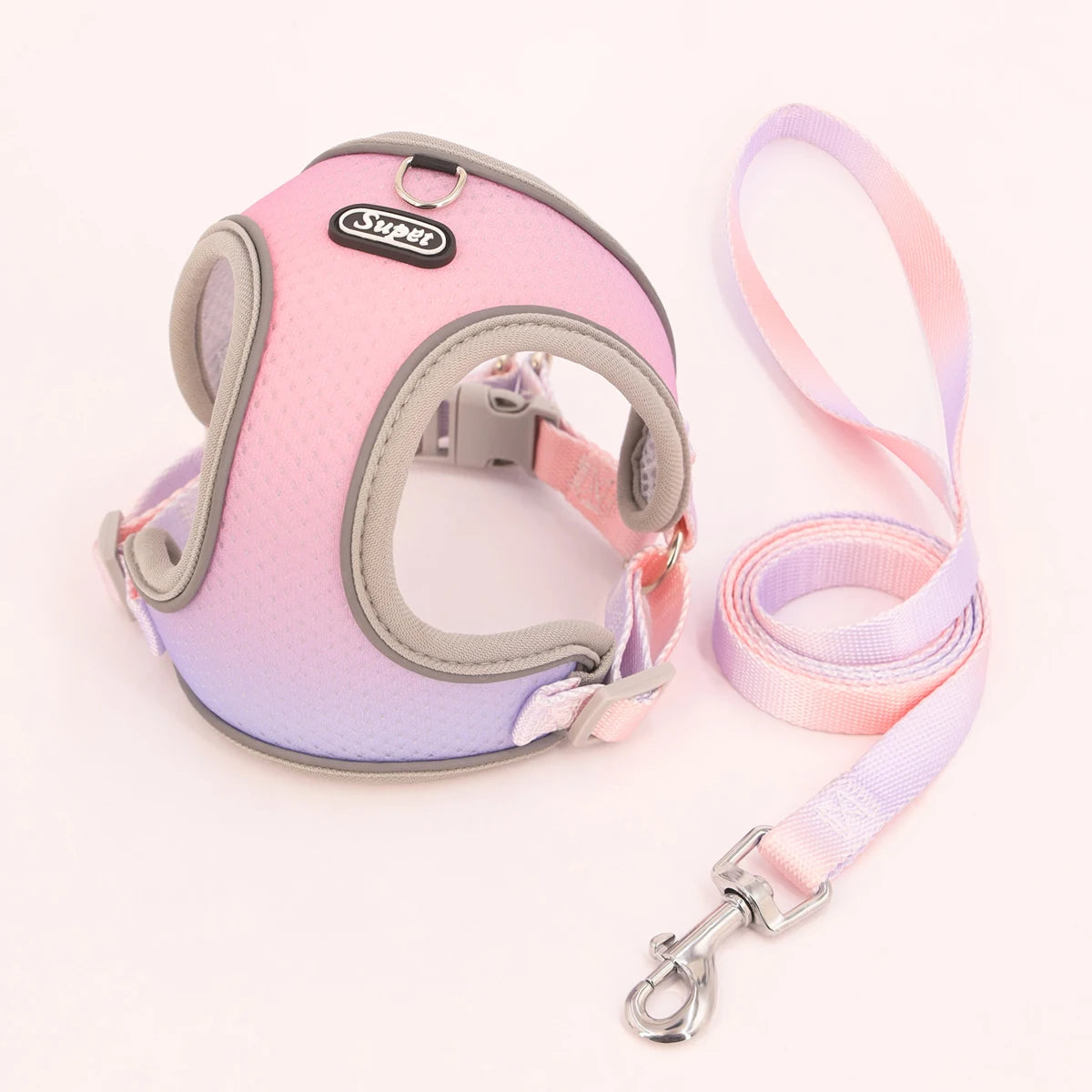 step-in dog harness with reflective, breathable design, adjustable