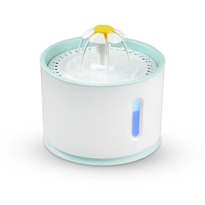 2.4L Stainless Steel Cat Water Fountain with USB Power and Night Light