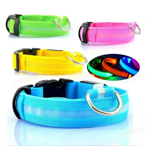 3 Modes Rechargeable LED Dog Collar - Adjustable Night Safety Glow Collar