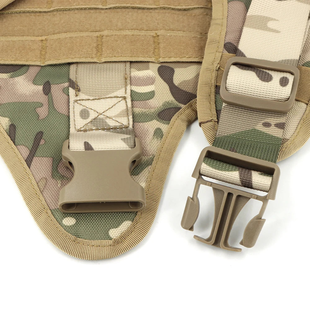tactical dog harness with molle system – heavy-duty large dog vest