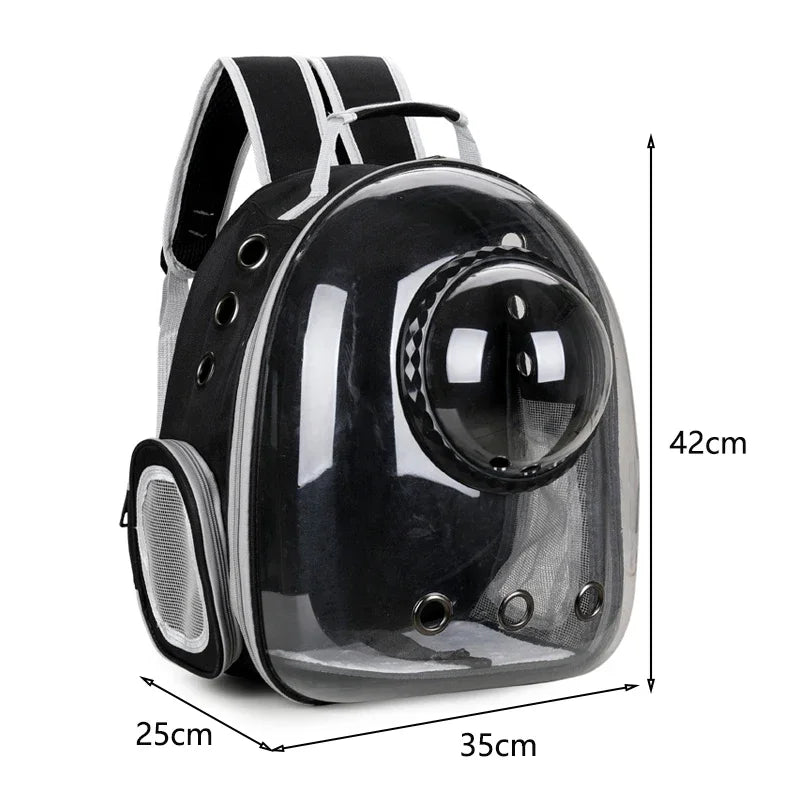transparent bubble pet carrier backpack for cats & small dogs