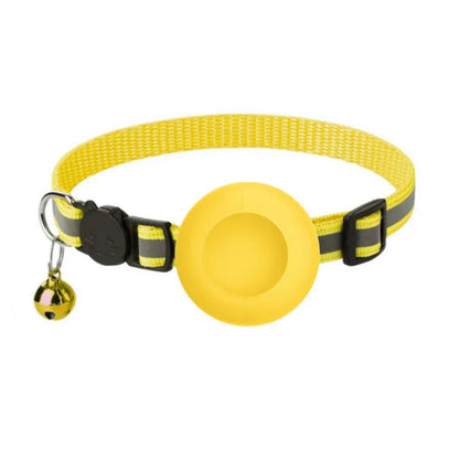 Reflective Cat Collar with Bell - Breakaway AirTag Holder for Cats