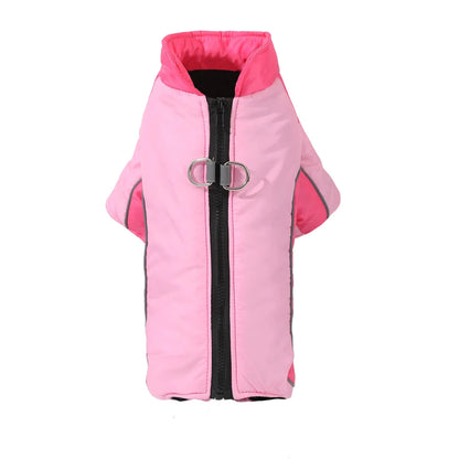 Warm Waterproof Pet Jumpsuit with D-Ring, Reflective Winter Dog & Cat Coat