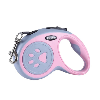 Retractable Nylon Dog Leash – 3m/5m Extending Walking Lead