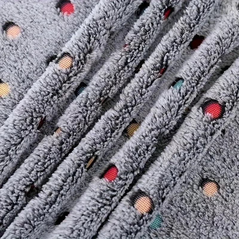 soft fluffy dot pattern pet blanket for cats and dogs warm coral fleece