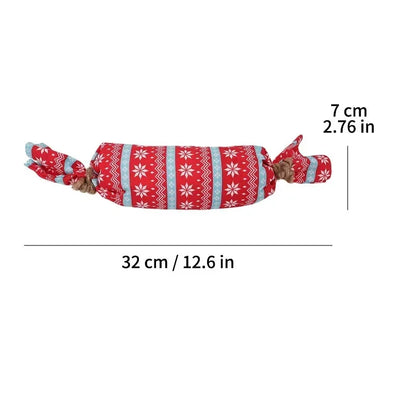 Christmas Candy Cat Toy with Crinkle Paper Plush Chew Toy for Kittens