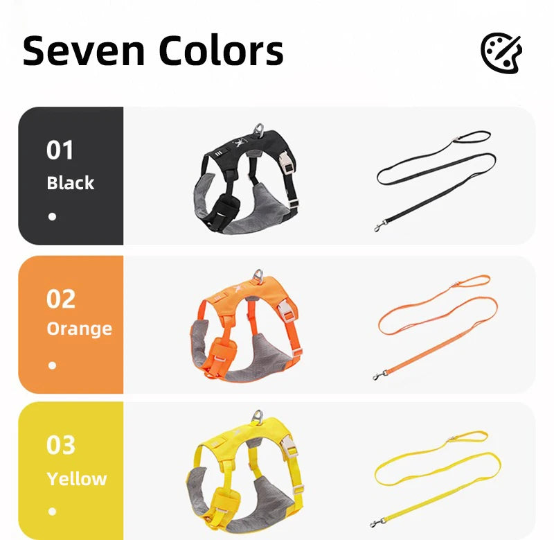 lightweight dog harness & leash set - anti-pull, escape-proof fit