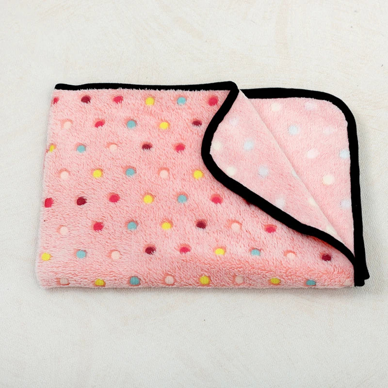 soft fluffy paw print pet blanket for puppies and cats warm flannel mat