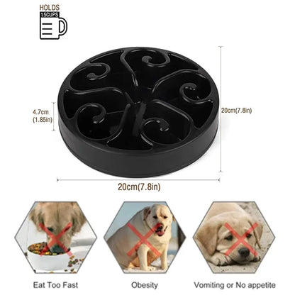 COOYOMOO Anti-Gulping Slow Feeder Dog Bowl – Fun Maze Design
