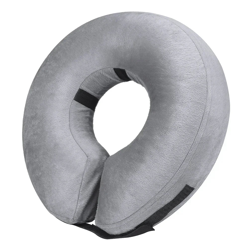 inflatable pet recovery collar after surgery - soft, comfortable cone alternative
