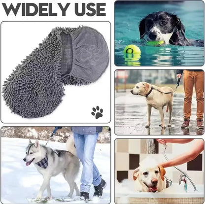 Absorbent Chenille Pet Bath Towel – Soft Quick-Dry Dog & Cat Towel