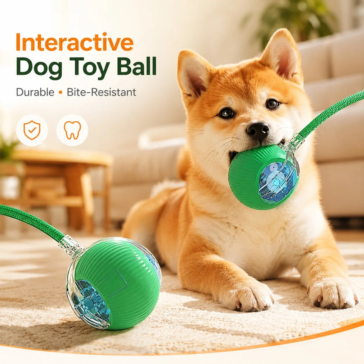 automatic rolling dog ball toy - rechargeable smart interactive toy