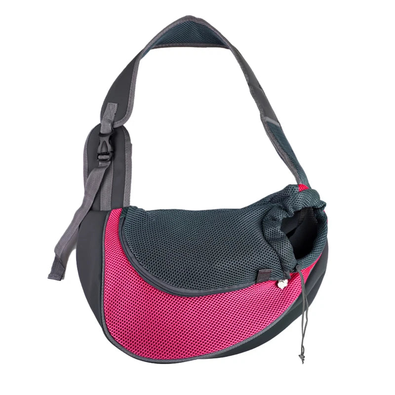 breathable mesh sling carrier backpack for small cats & dogs, travel