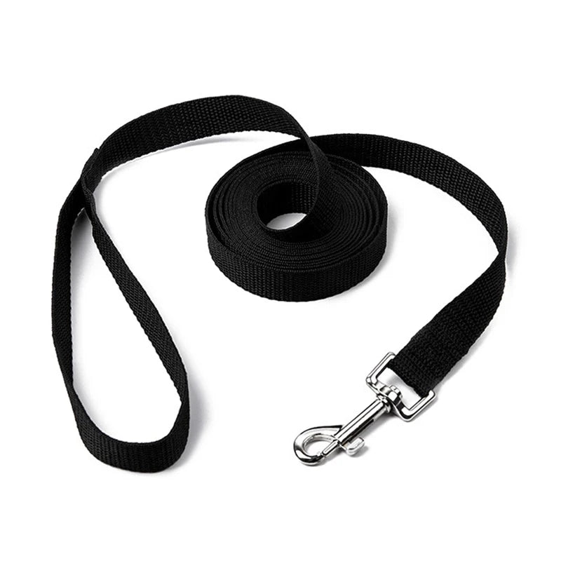 long nylon dog leash - strong lead rope for hiking, walking & travel
