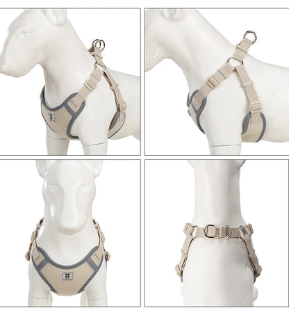 Reflective Adjustable Pet Harness & Leash Set for Small/Medium Dogs