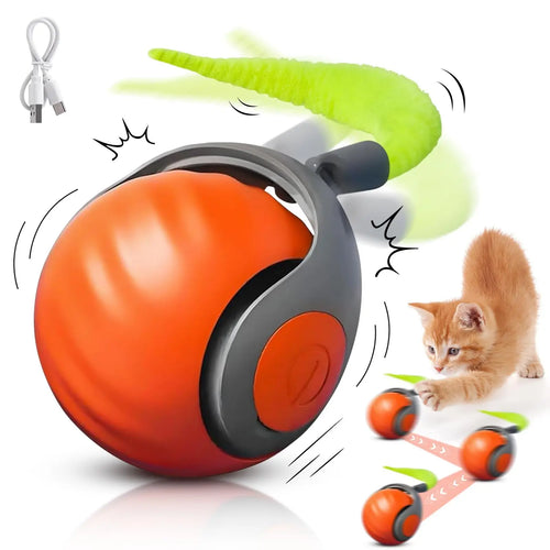 Speedy Tail 2.0 Interactive Cat Ball Toy with Dual-Speed Modes