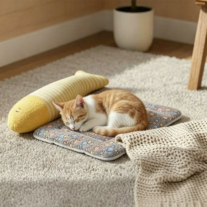 1pc Double-Sided Plush Pet Mat and Bed for Cats and Dogs, Soft and Warm