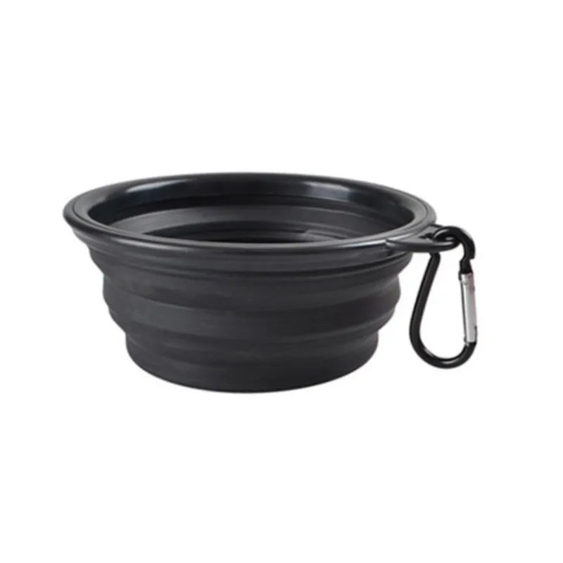 collapsible silicone pet bowl – portable travel food & water bowl