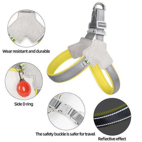 No-Pull Vest Harness for Small Dogs & Cats - Reflective, Adjustable