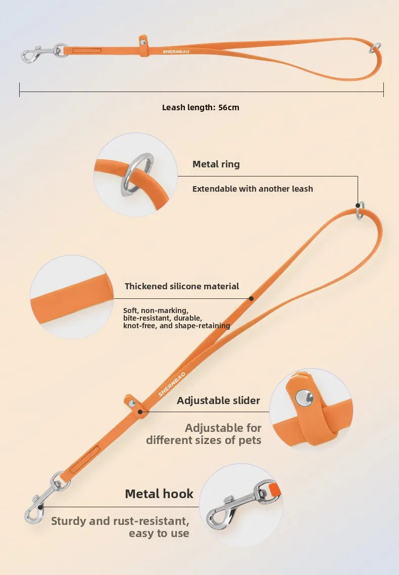 silicone grooming hanging rope – non-stretch pet bathing restraint