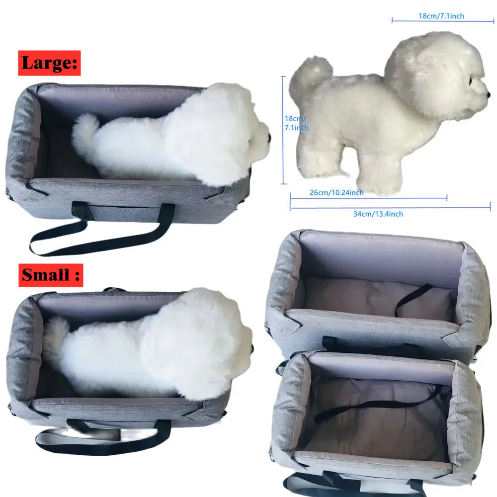 portable car booster seat & carrier bag for small dogs & cats