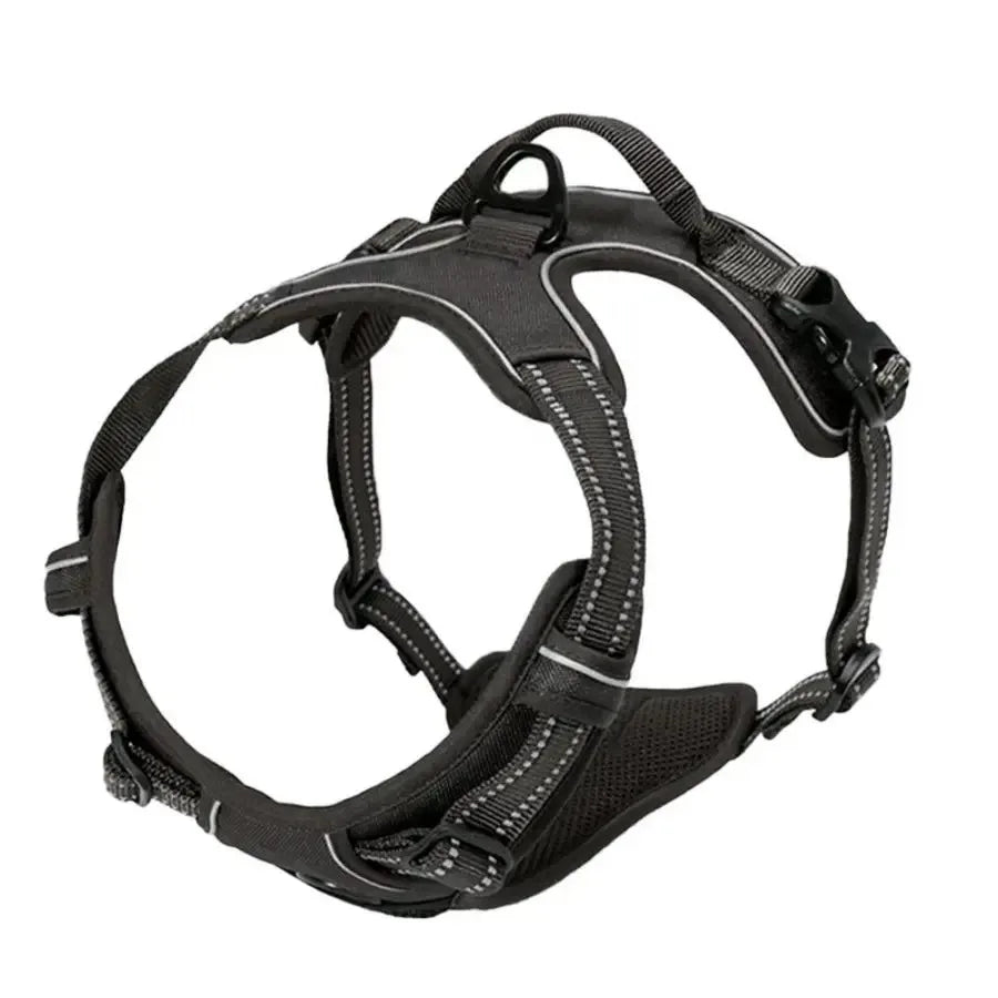 personalized leather-style dog harness set – comfortable vest