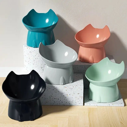 Whisker Ware Elevated Cat Bowl – Anti-Tip Raised Feeding Dish