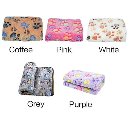 Soft Coral Fleece Pet Blanket – Cozy Warm Mat for Cats & Dogs