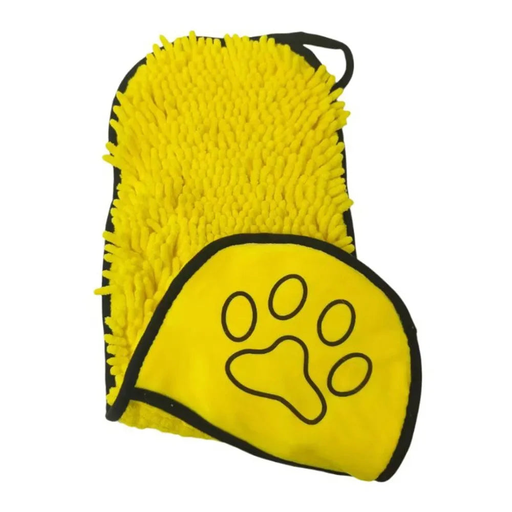 absorbent chenille pet bath towel – soft quick-dry dog & cat towel